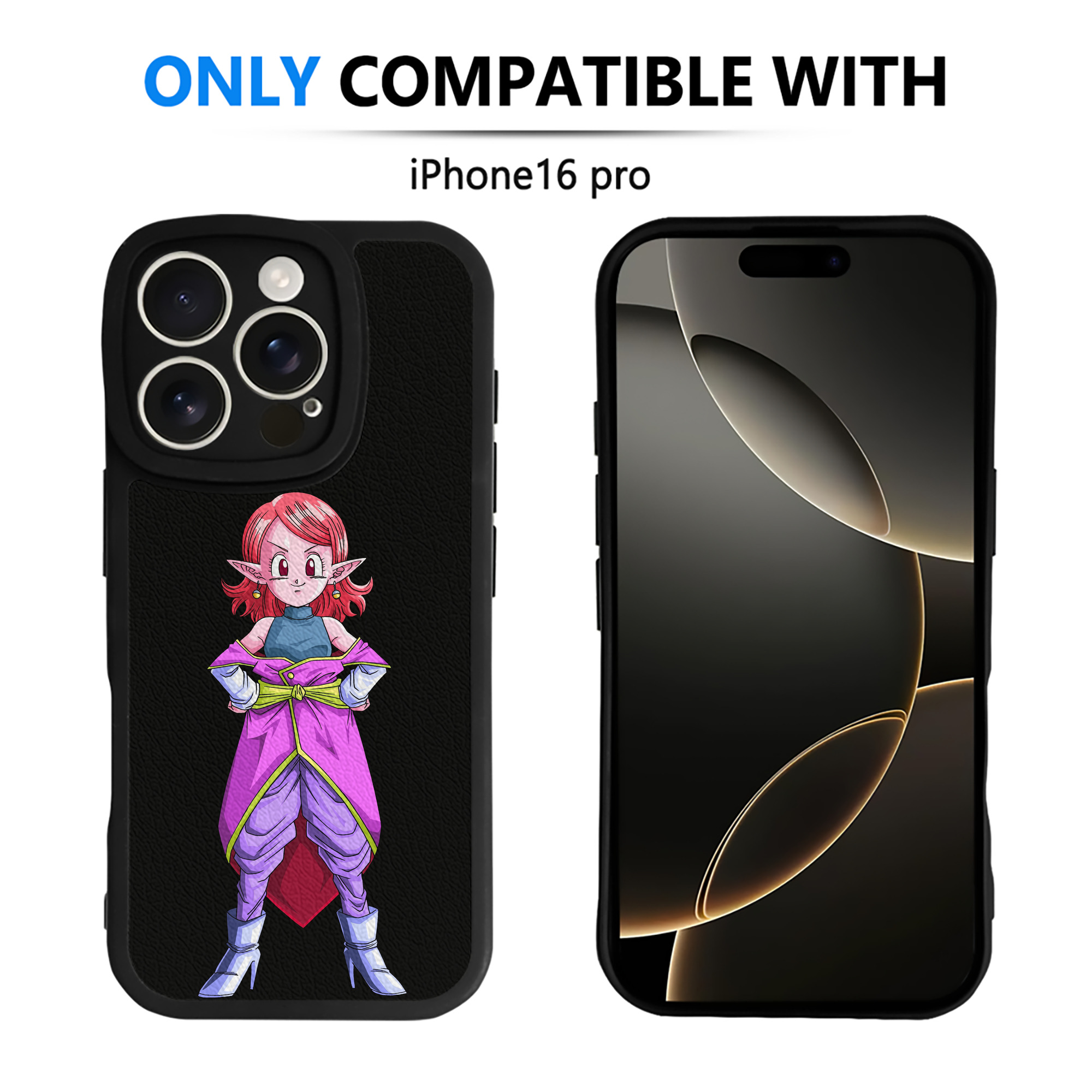 （画像用） ドラゴンボール DRAGON BALL 【iPhone 16シリーズ対応】シリコンスマホケース（レザー調） 材質：シリコン